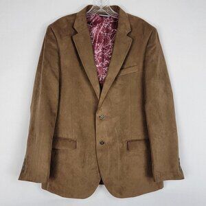 Nautica Brandford Microsuede Modern Fit Sport Coat Blazer Mens Size 42R Tan